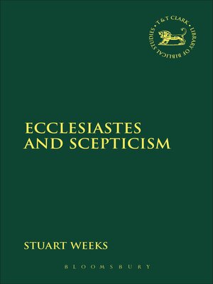 cover image of Ecclesiastes and Scepticism